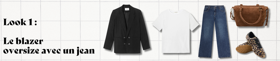 le blazer oversize avec un jean