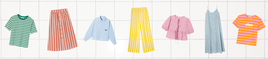 vêtements avec des rayures